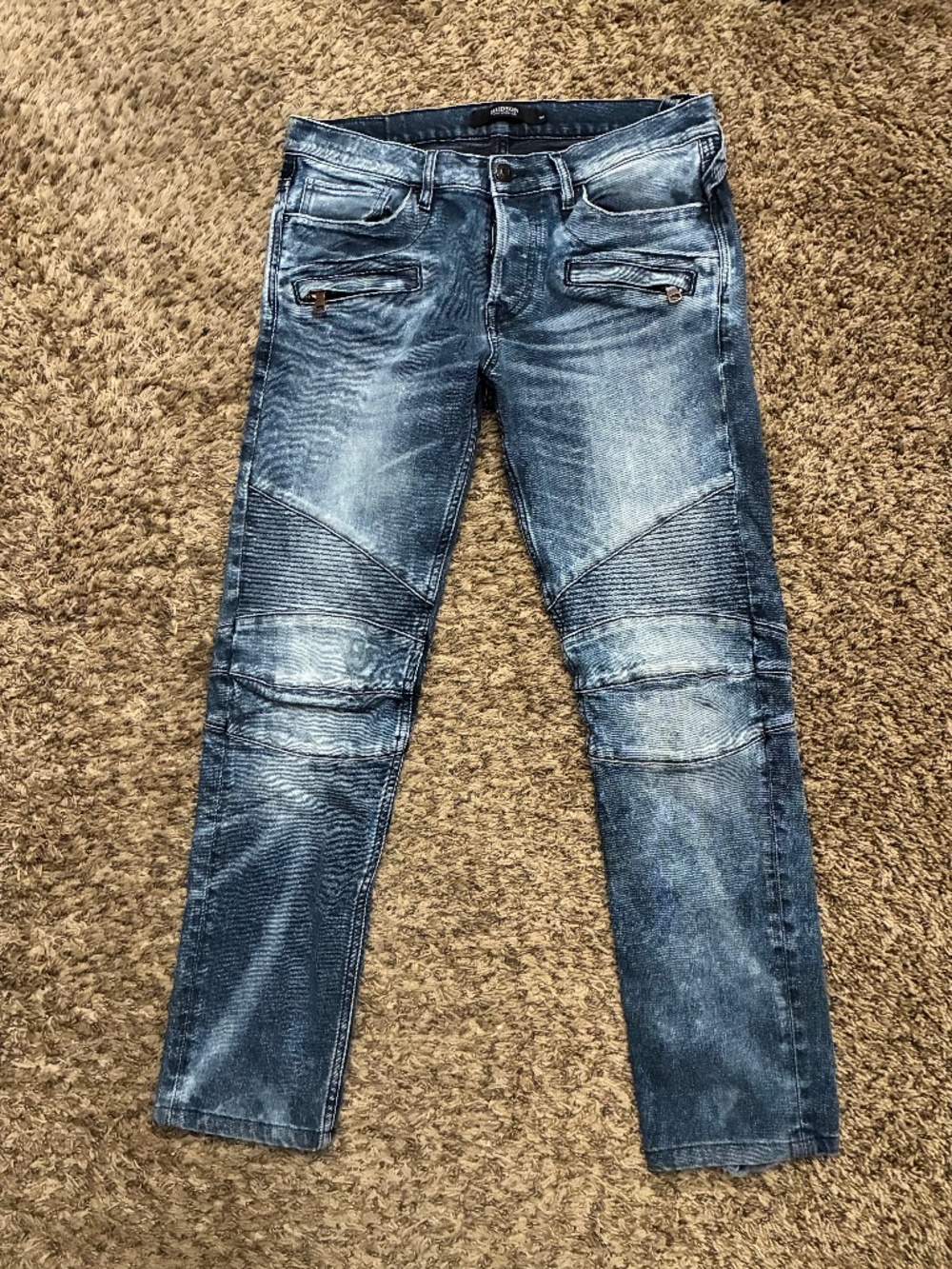 Hudson Jeans sz 34 Blinder biker Skinny distressed fashion denim